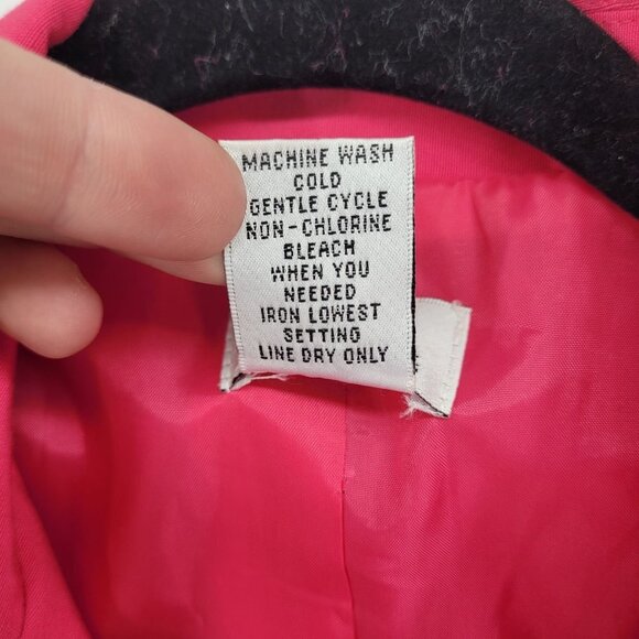 JPR separates womens 10 pink retro long line button coat blazer car coat VTG - Picture 7 of 10